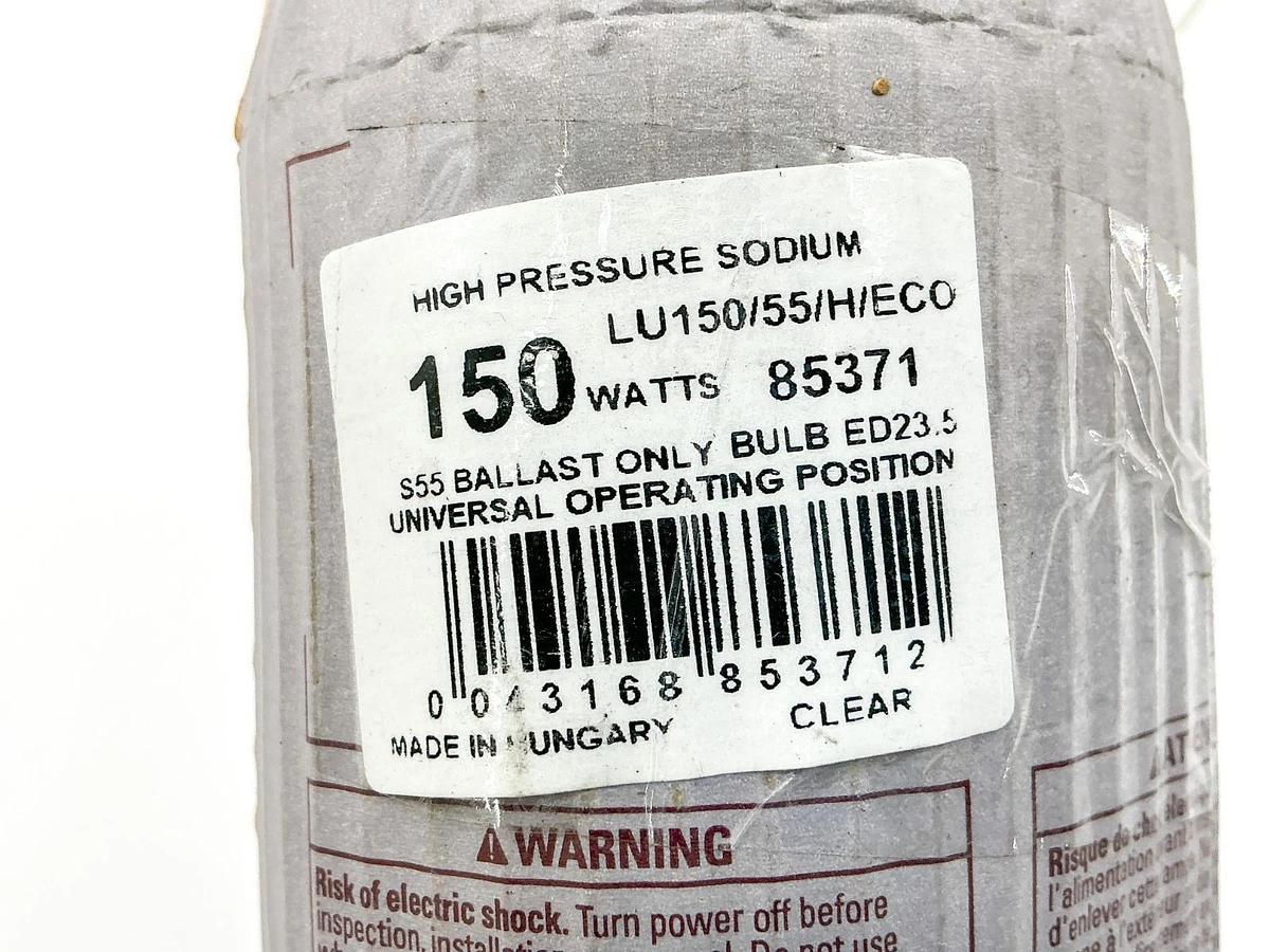 New Lot of 2 General Electric LU150/55/H/ECO High Pressure Sodium Lamp 150W