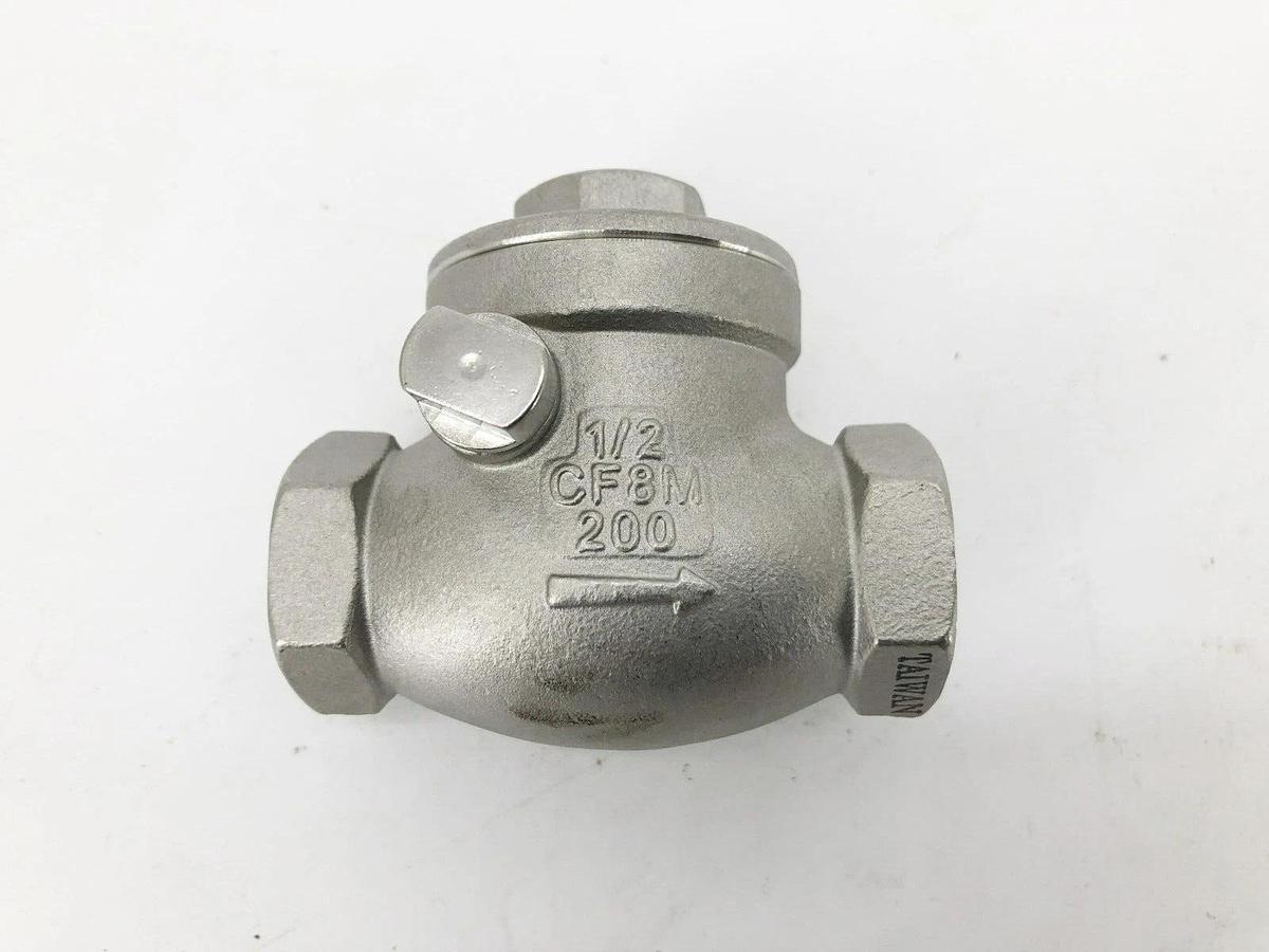 New FNW FNW16B200D Stainless Steel Check Valve 1/2" 200 WOG CF8M