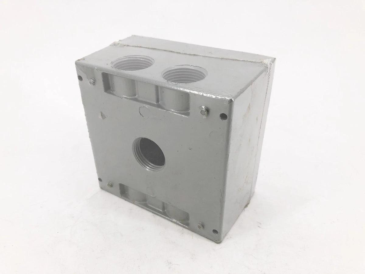 Lot of 2 New Red Dot 2IHD5-2 Weatherproof Outlet Box 3/4" 5-Hole 2-Gang LTD14-22