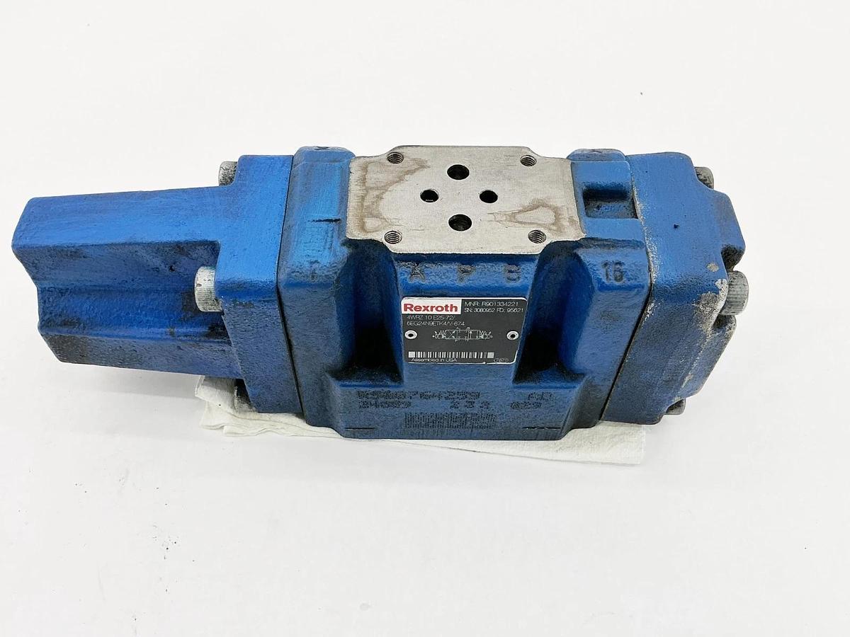 Used Rexroth 4WRZ 10 E25-72/6EG24N9ETK4/V-674 Control Valve Base R901334221