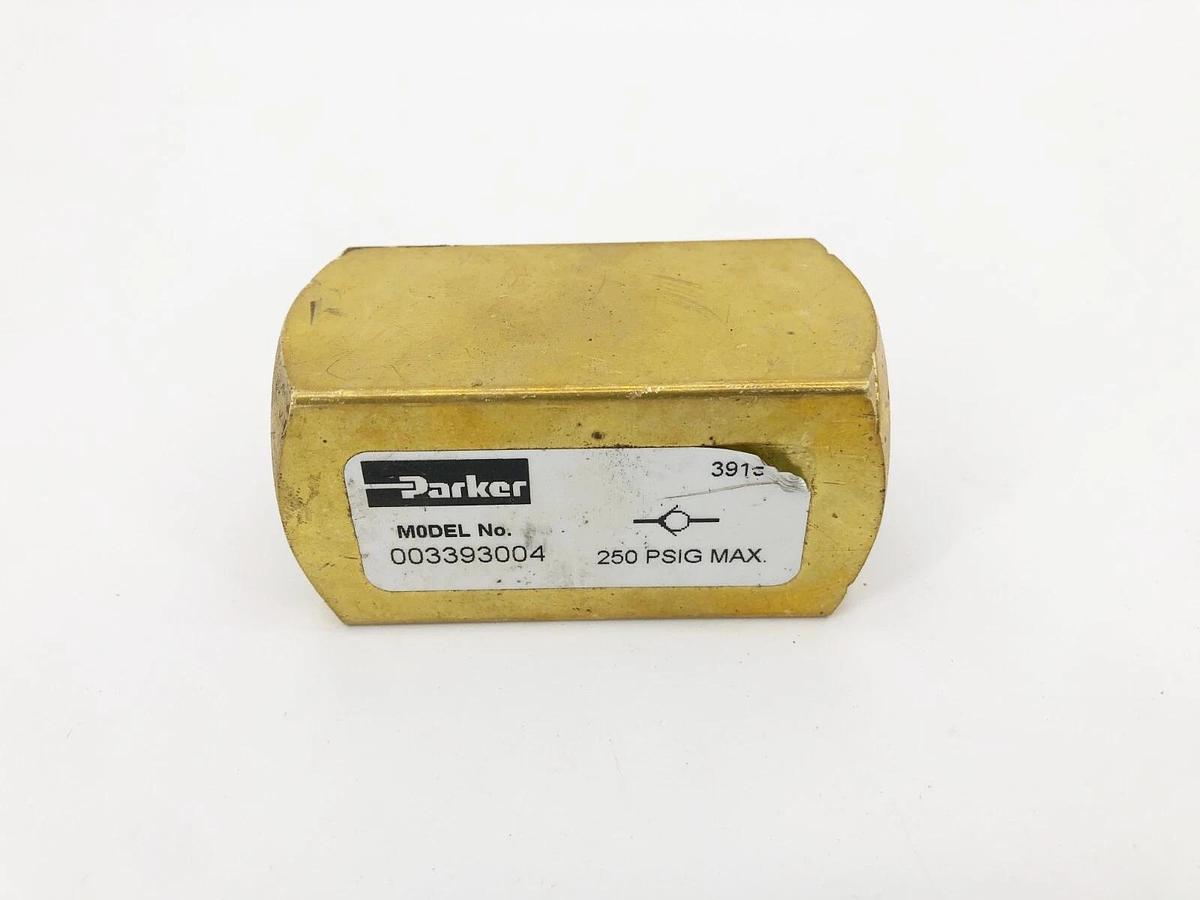 Used Parker 003393004 Check Valve 3/4" FNPT 0-250psi