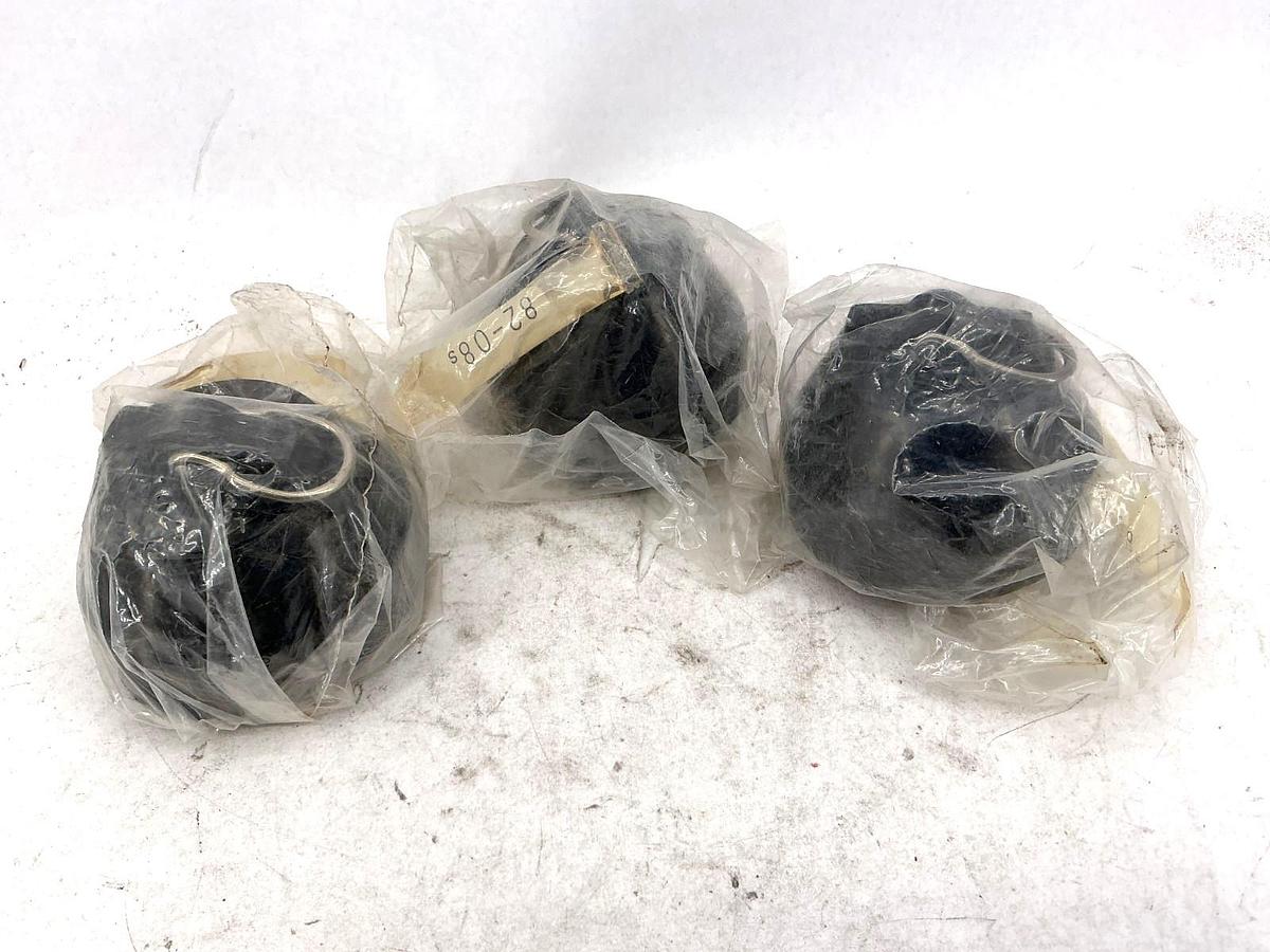 Lot of 3 New Elastimold 655-3 (BAG) Rubber Cap Black