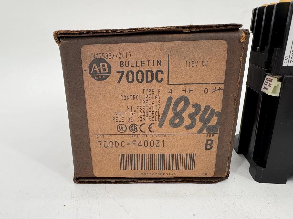 New Allen Bradley 700DC-F400Z1 Ser. B Type F Control Relay 115VDC Coil