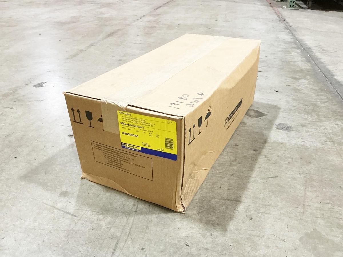 New Square D 8538SCA24V02S Combo Starter 600V 27A NEMA 1 - Sealed Box