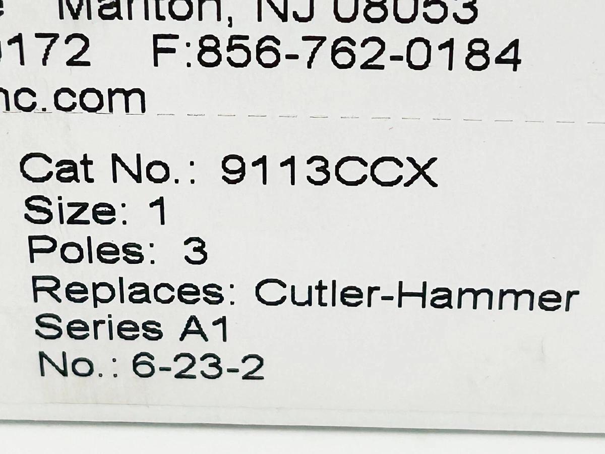 New Repco 9113CCX Contact Kit Size 1 3P Replaces Cutler Hammer Series A1 6-23-2
