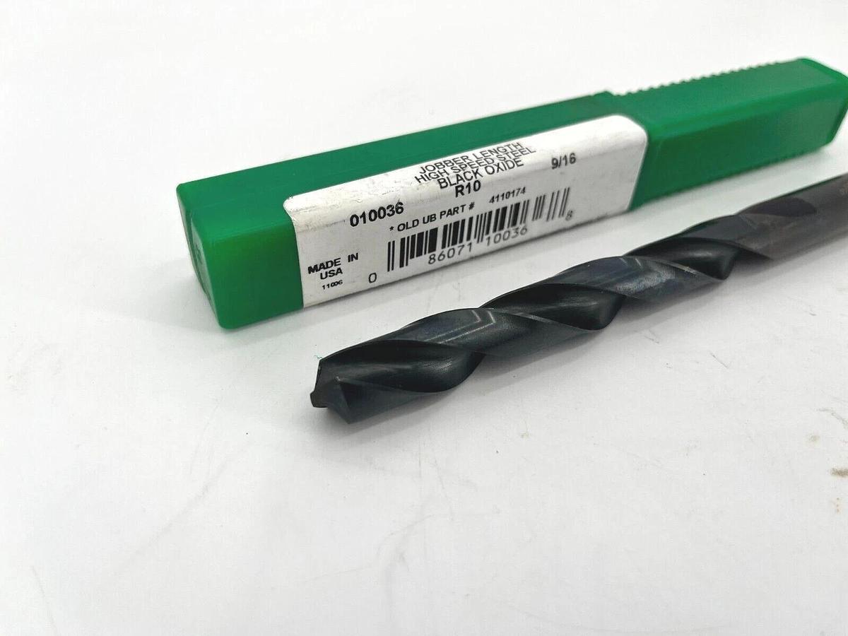 Precision Twist 010036 Drill Bit R10 9/16" Jobber Length Black Oxide