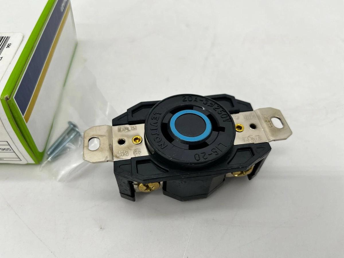 Used New Leviton 2420 Flush Mounting Locking Receptacle 20A 250V