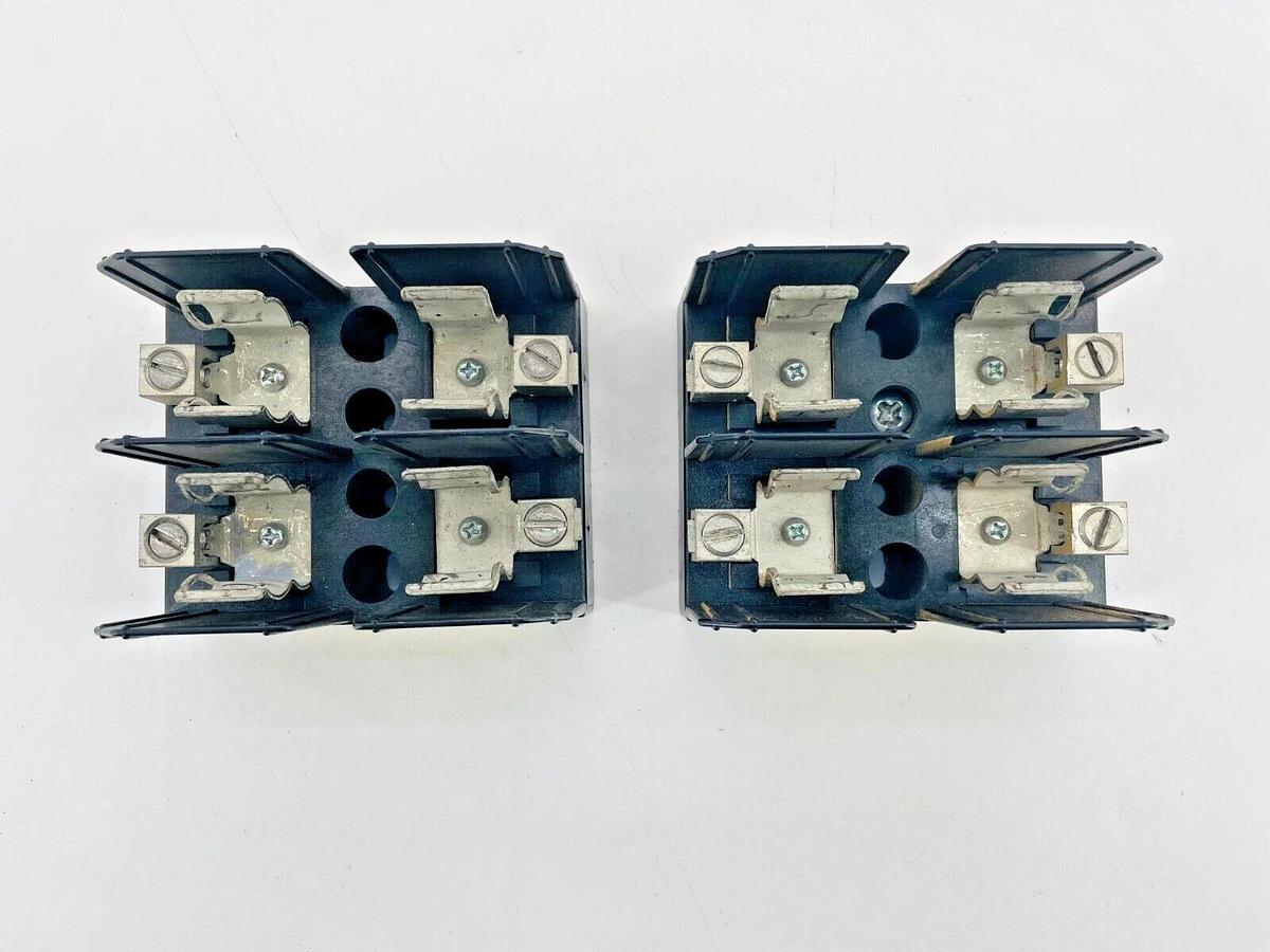 Used Lot of 2 Buss J60060-2C Fuse Blocks 600V 60A Class J Fuse