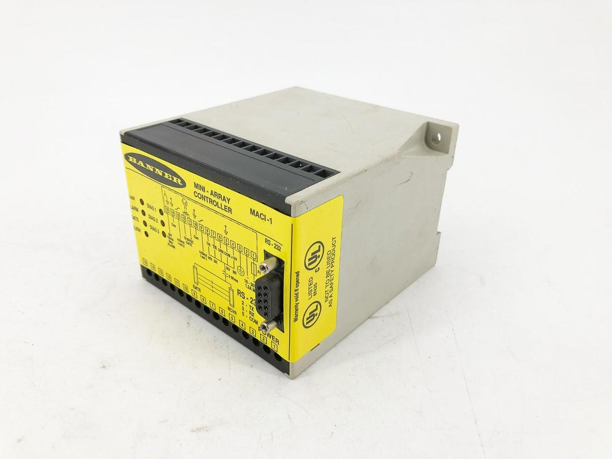 Used Banner Engineering MACI-1 Mini-Array Controller 16-30VDC 1.2A Max