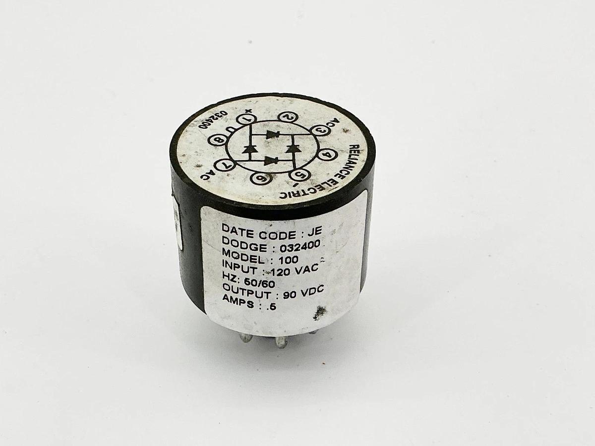 Used Dodge 032400 Clutch Power Supply Relay 120VAC 50/60Hz .5A 90VDC