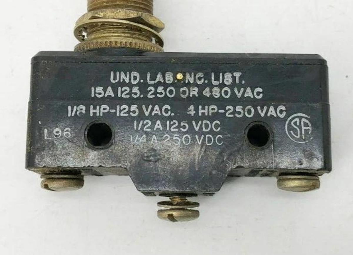 Used Lot of 3 Microswitch BZ-2RQ1T Snap Action Switches 15A 480VAC 250VDC