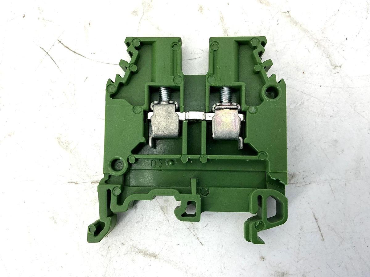 Used Lot of 28 ABB Entrelec M4/6-GREEN Terminal Block 22-10AWG 32A 600V M4/6