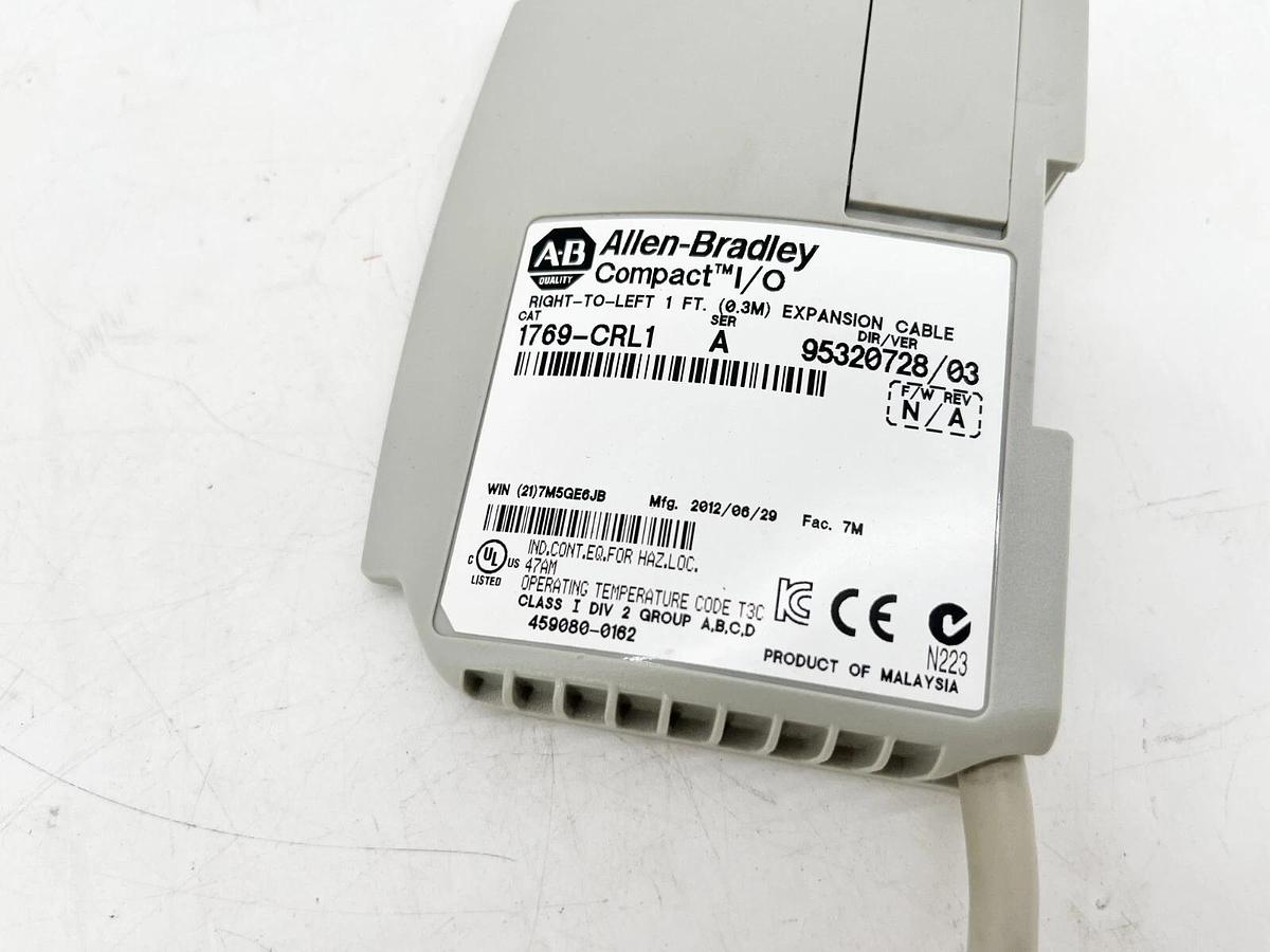 Used Allen Bradley 1769-CRL1 Ser. A Right-to-Left 1ft. Expansion Cable