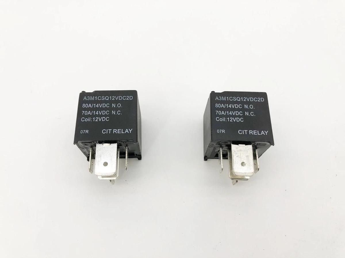Lot of 2 New CIT Relay A3M1CSQ12VDC2D Relays 12VDC 80A 5 Pin