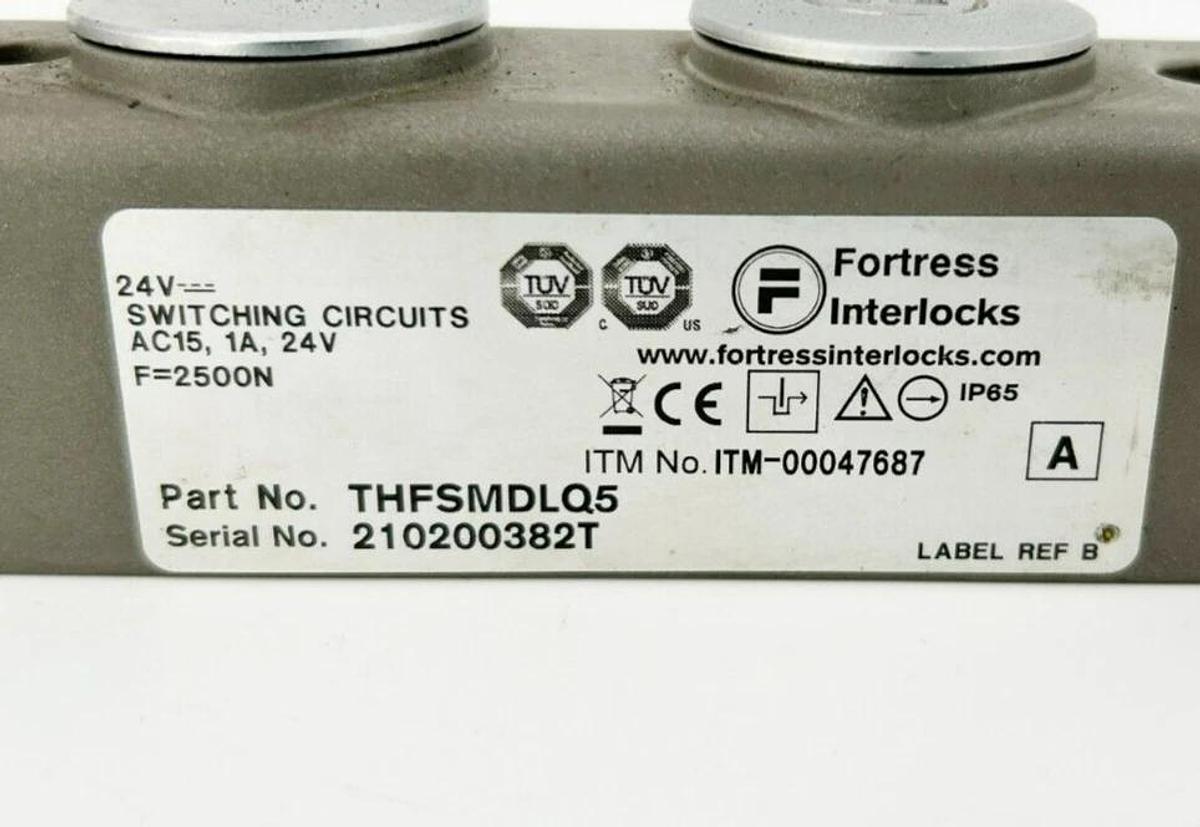 Used Fortress Interlocks THFSMDLQ5 Interlock Switch, 24VDC, 1A
