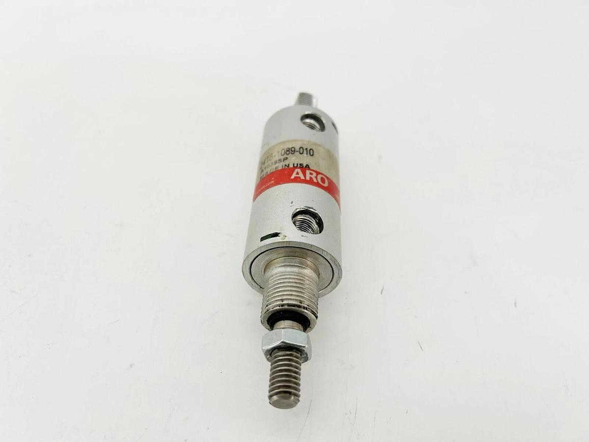 Used ARO 2418-1089-010 Round Bodied Pneumatic Cylinder 1-1/8in x 1in Stroke