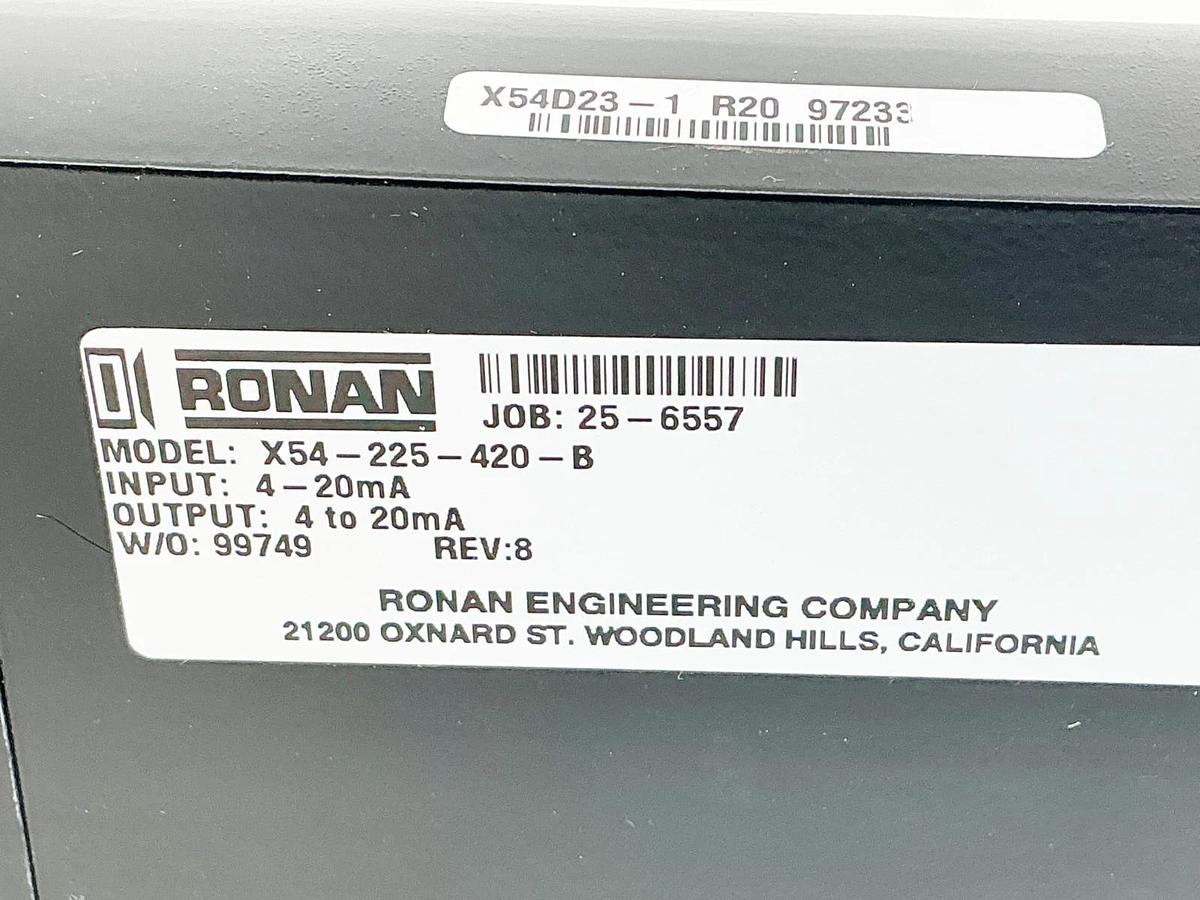 New Ronan X54-225-420-B Transducer 4-20mA REV:8 - No Box