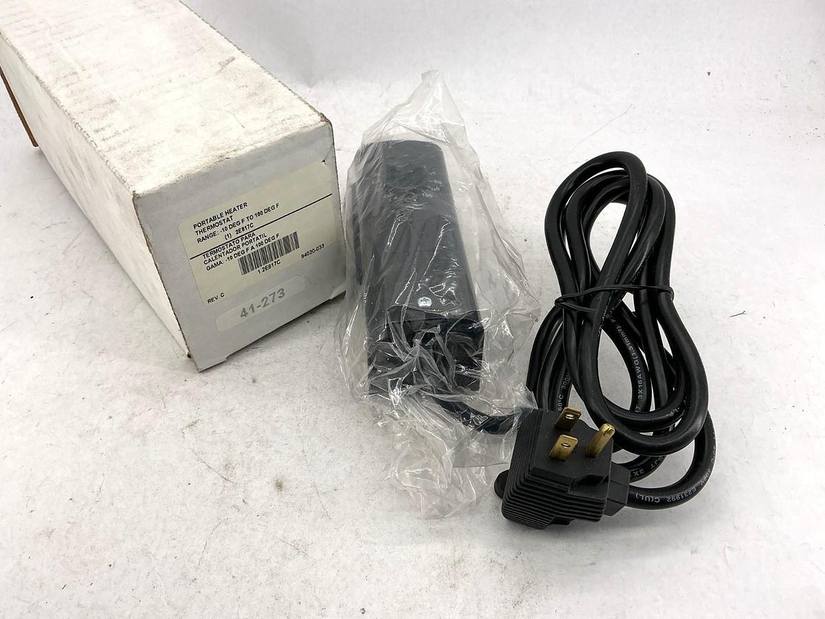 New Dayton 2E817 Portable Heater Thermostat -10°F to 100°F 2E817C