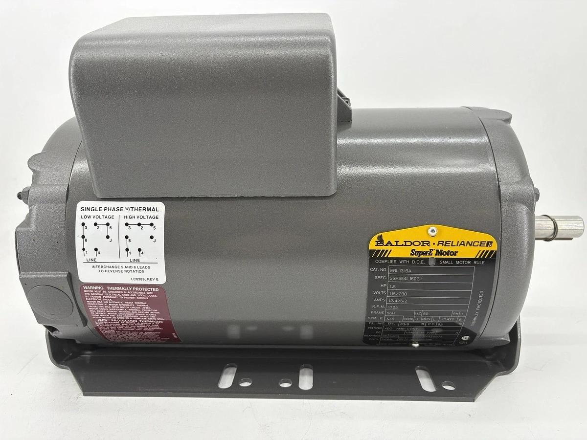 New Baldor ERL1319A 1.5HP ODP Motor 115/230V 1PH 1800RPM 56H Frame