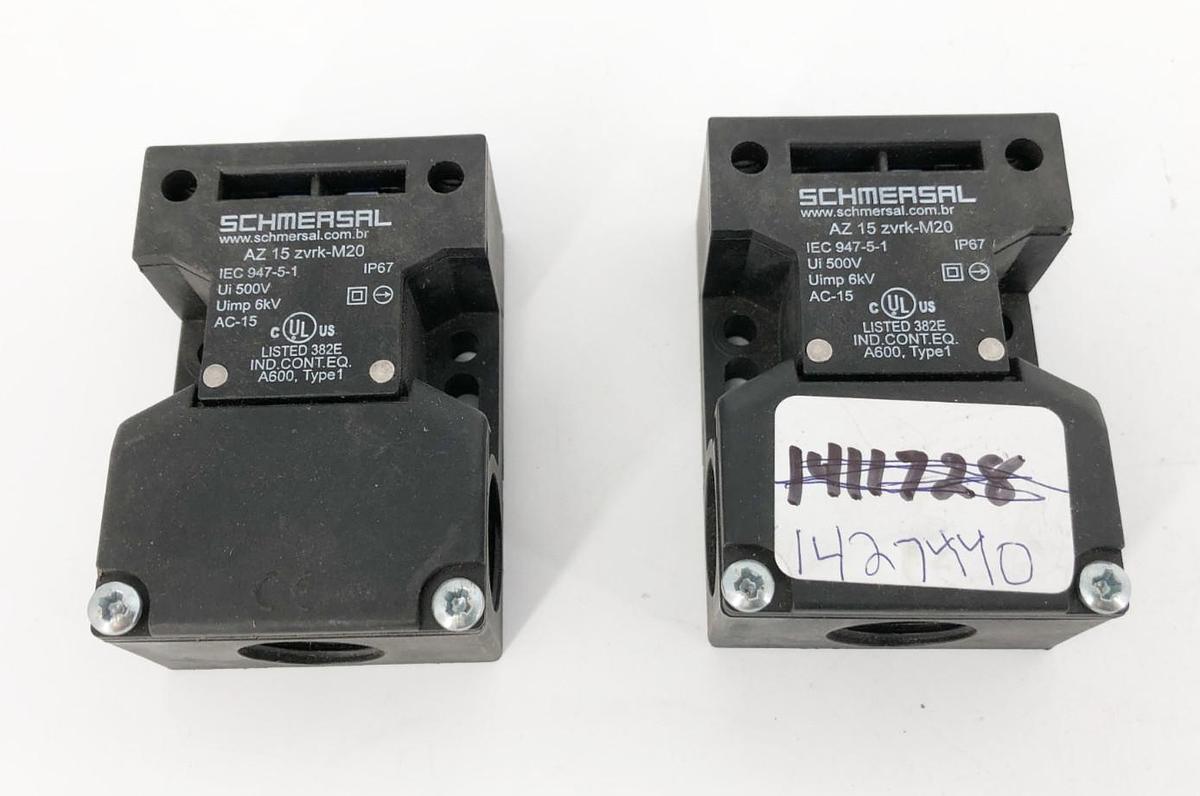 Used Lot of 2 Schmersal AZ 15 zvrk-M20 Safety Interlock Switches 500V AC-15