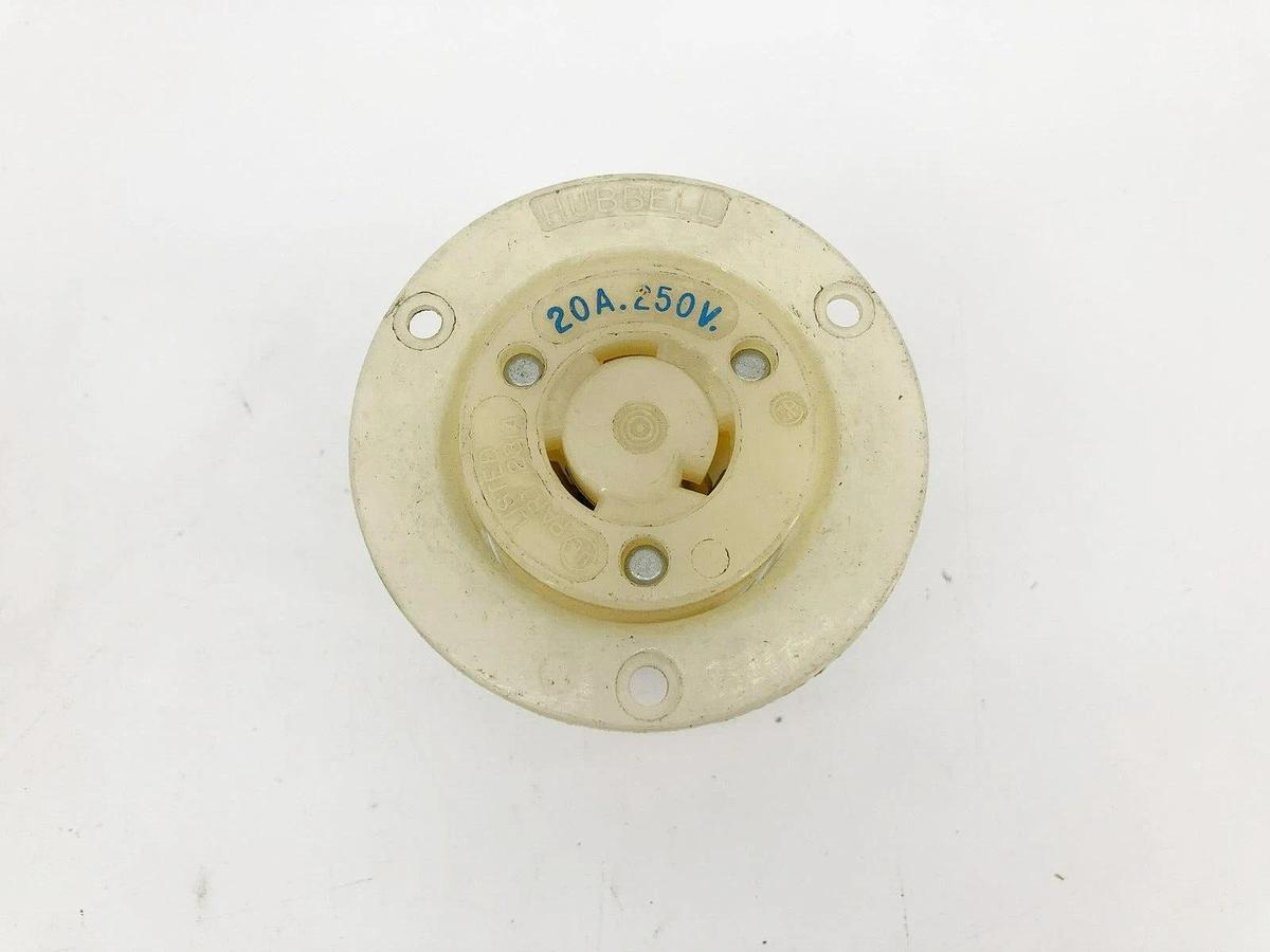 Used Lot of 3 Hubbell 231A Flanged Twist Lock Connectors 20A 250V