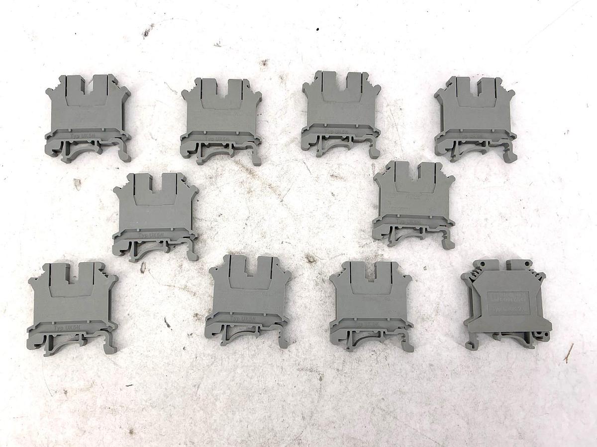 Lot of 10 New Phoenix Contact UK-5-N Terminal Block Gray 30A 600V UK-5N 3004362