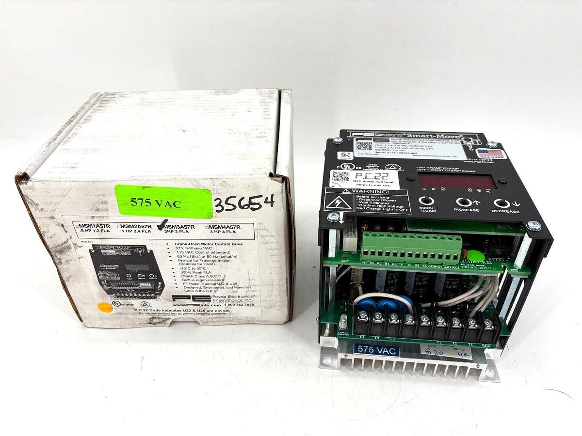 New Power Electronics MSM3A57R Crane Hoist Motor Control Drive 2HP 575V 3ph
