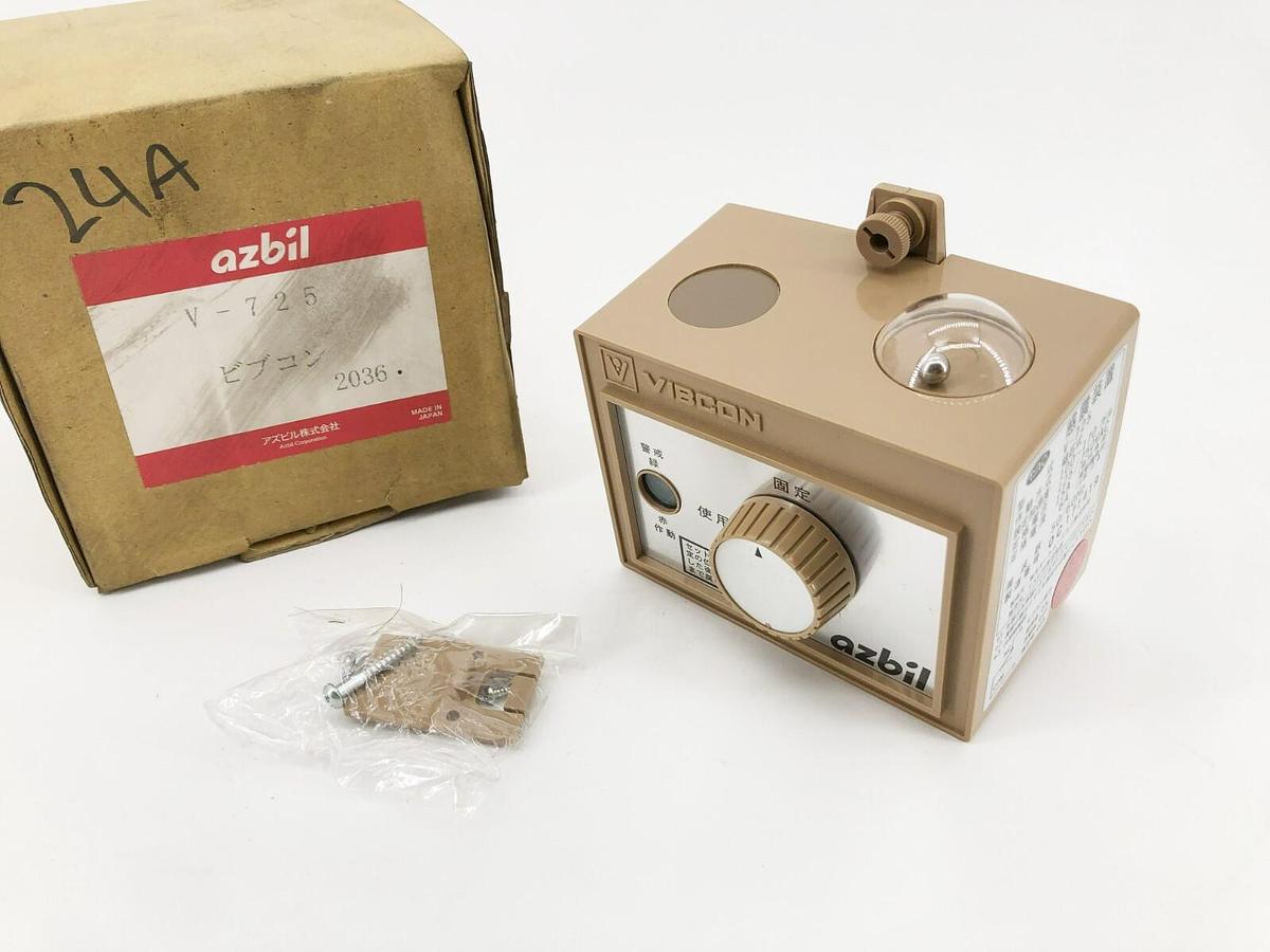 New Azbil V-725 Vibration Detector 6-15A 125/250VAC 50/60Hz