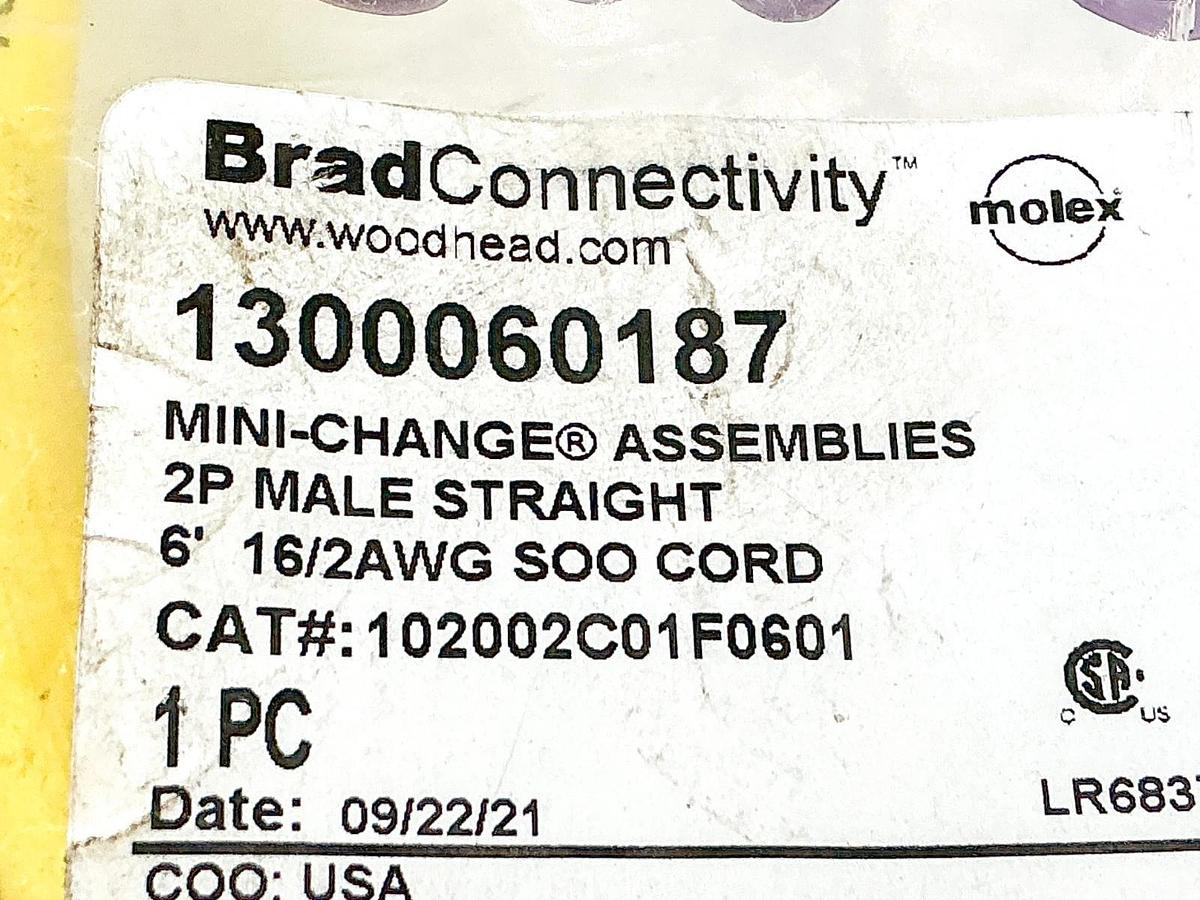 New Brad Connectivity 130060187 Cordset 2P 102002C01F0601