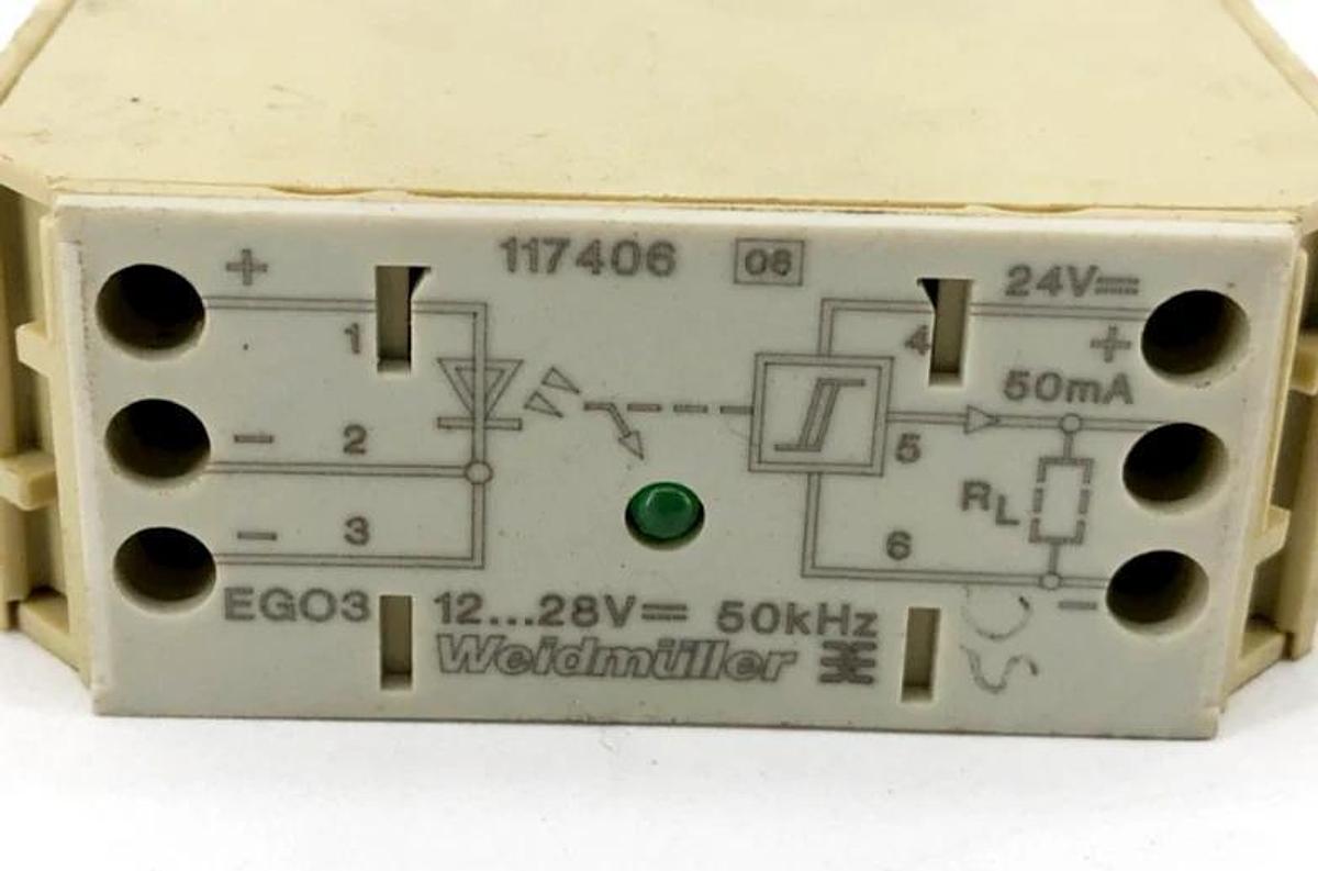 Used Weidmuller 117406 Relay Module EGO3 Octocoupler 12-28V