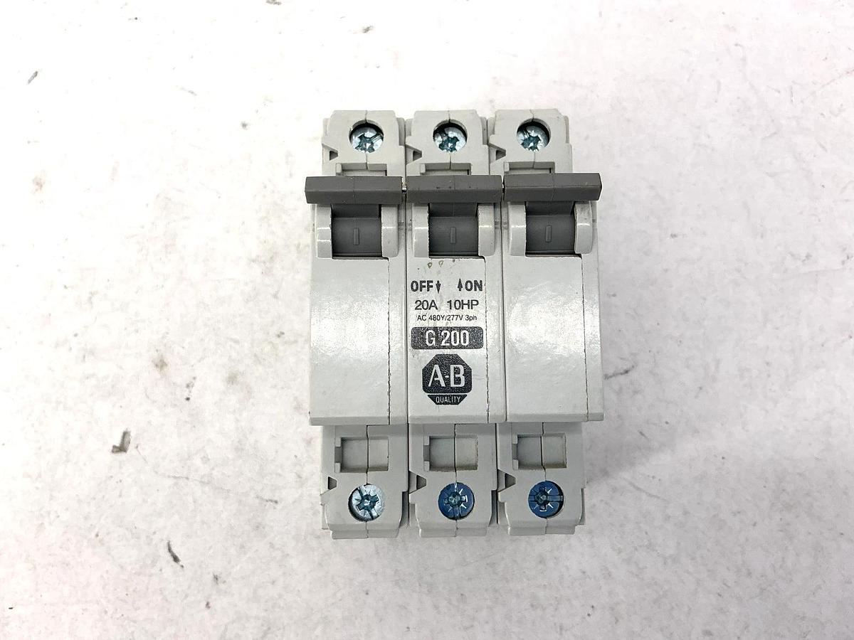 New Allen Bradley 1492-CB3G200 Ser C Circuit Breaker 3P 20A AC 480Y/277V -No Box