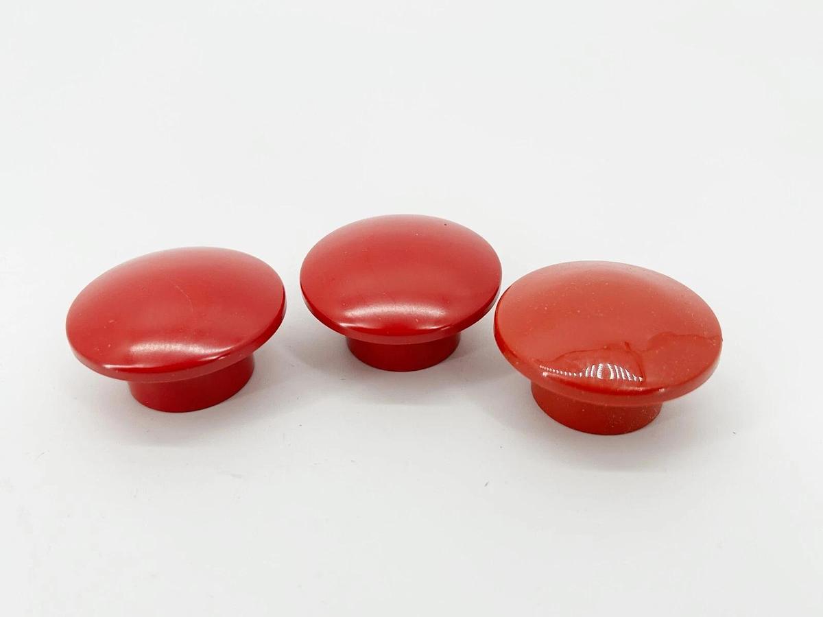 Used Lot of 3 Allen Bradley 800T-N246R Replacement Red Cap Mushroom Head 30MM Ser.A