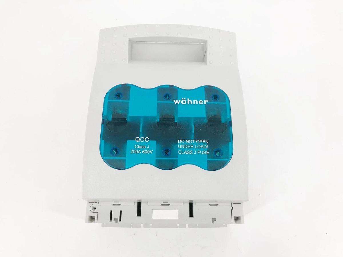 New Wohner 33409 Quadron Fuse Holder Panel Mount 200A 600VAC Class J