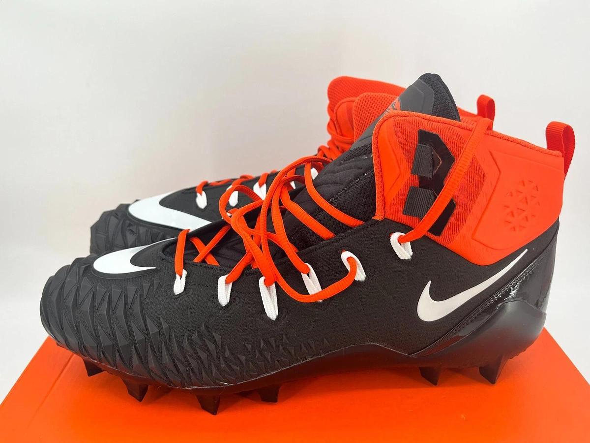 Nike Force Savage Pro SMU P Black/White/Orange Size 16 OSU Beavers Cleats