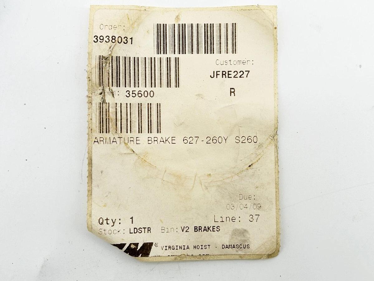 New Armature Brake 627-260Y S260 Brake - No Box