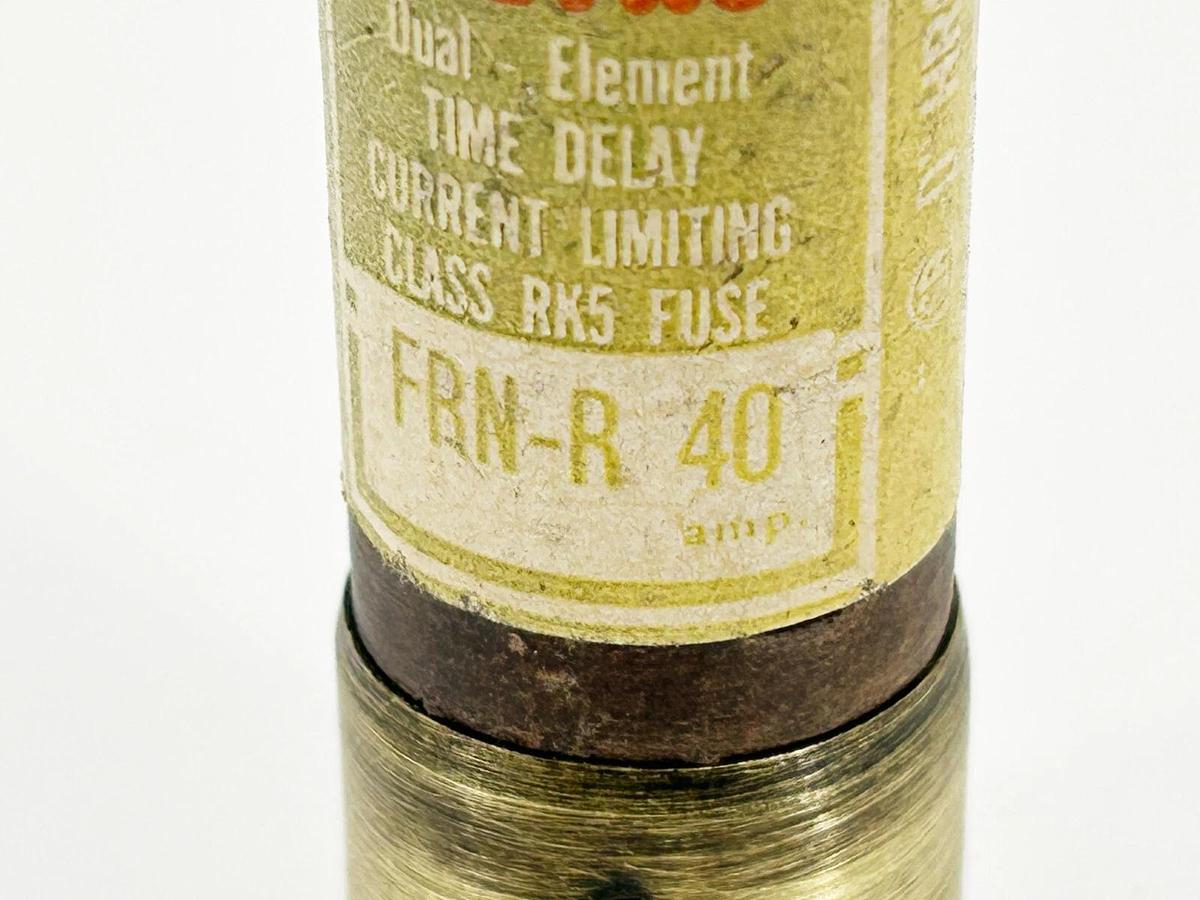 New Bussmann Fusetron FRN-R-40 Dual Element Time Delay Fuse 40A 250V