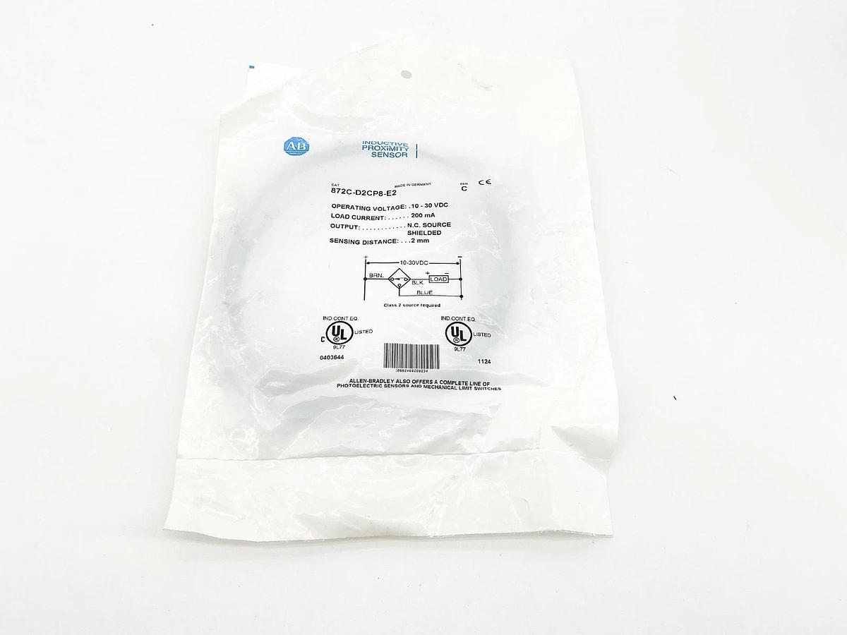 New Allen Bradley 872C-D2CP8-E2 Inductive Proximity Sensor 10-30VDC 200mA