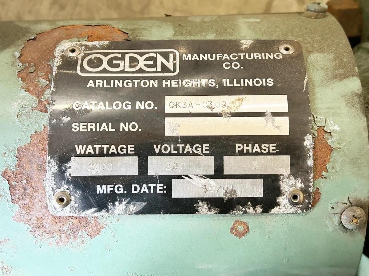 New Ogden CK3A-0309 Circulation Heater 240V 3Phase K3A-3-03-9-MI