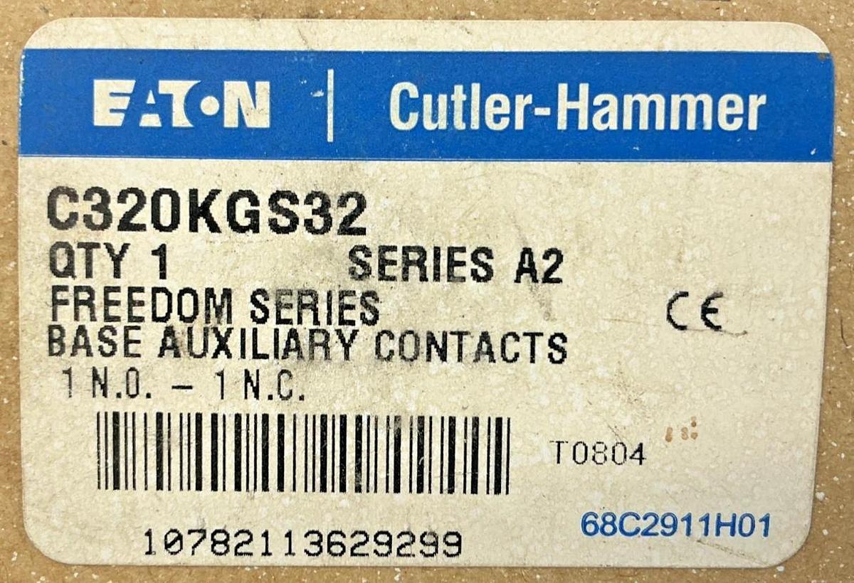 New Eaton Cutler-Hammer C320KGS32 Ser A2 Freedom Ser Base Aux Contacts 1NO-1NC