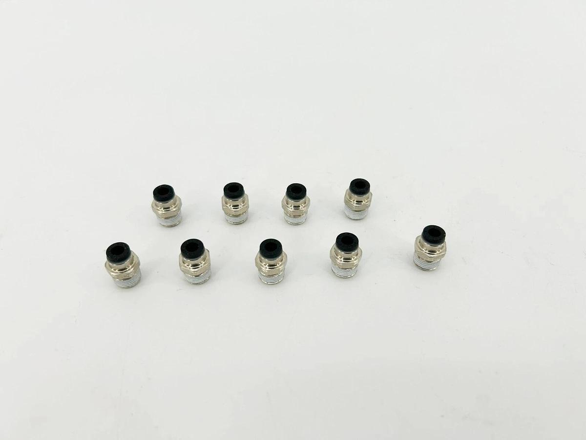 Lot of 9 New Lawson 86749 Male Connectors, 5/32" Tube, 1/8" Thrd