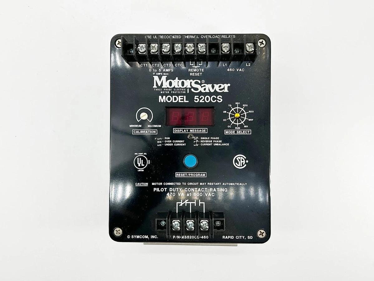 New MotorSaver MS520CS-460 Three Phase Electric Motor Protector 600V 5A