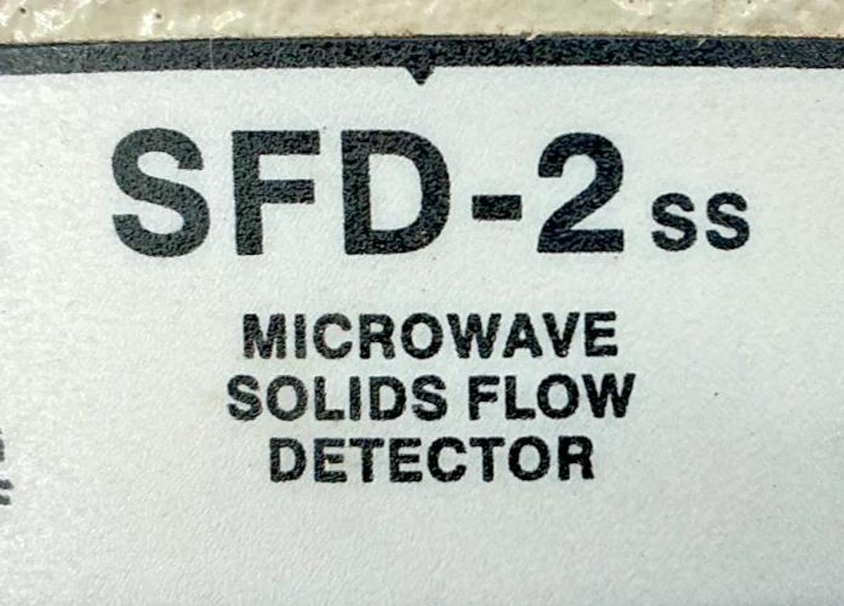 Used Monitor Technologies SFD-2ss Microwave Solids Flow Detector Max Op Temp 185F