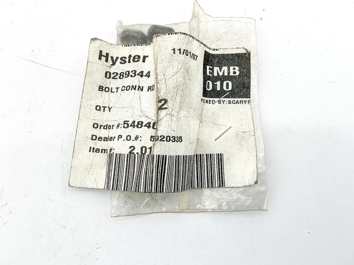 New Pack of 2 Hyster 0289344 Conn RD Bolt