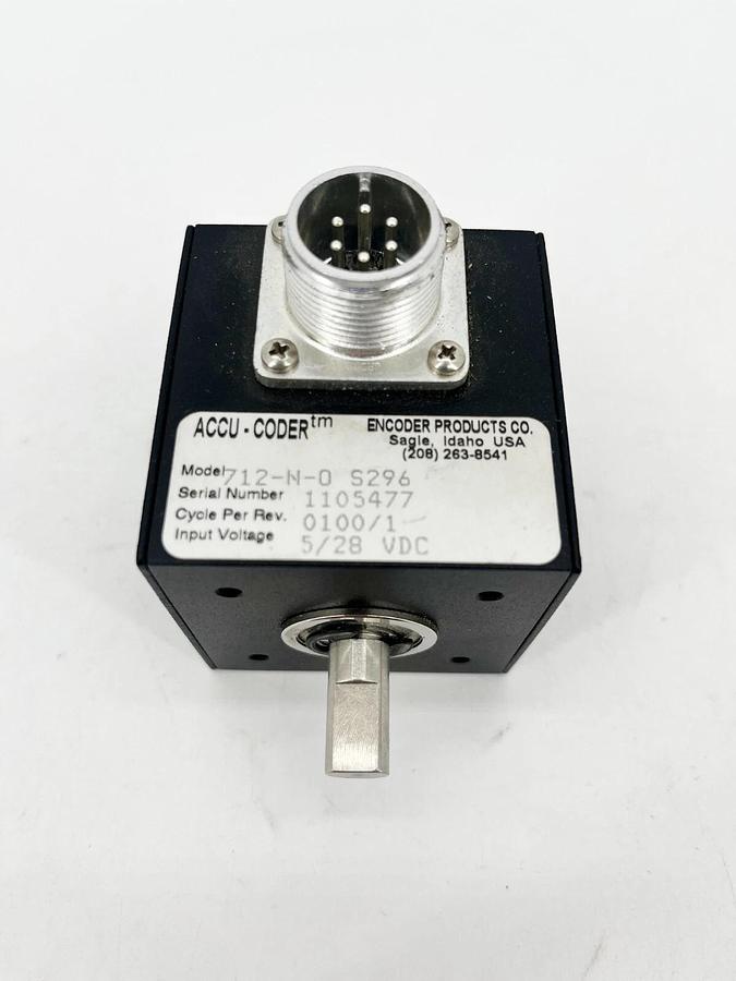 New Encoder Products Model 712-N-0 S296 Accu-Coder 0100/1 CPR 5/28VDC