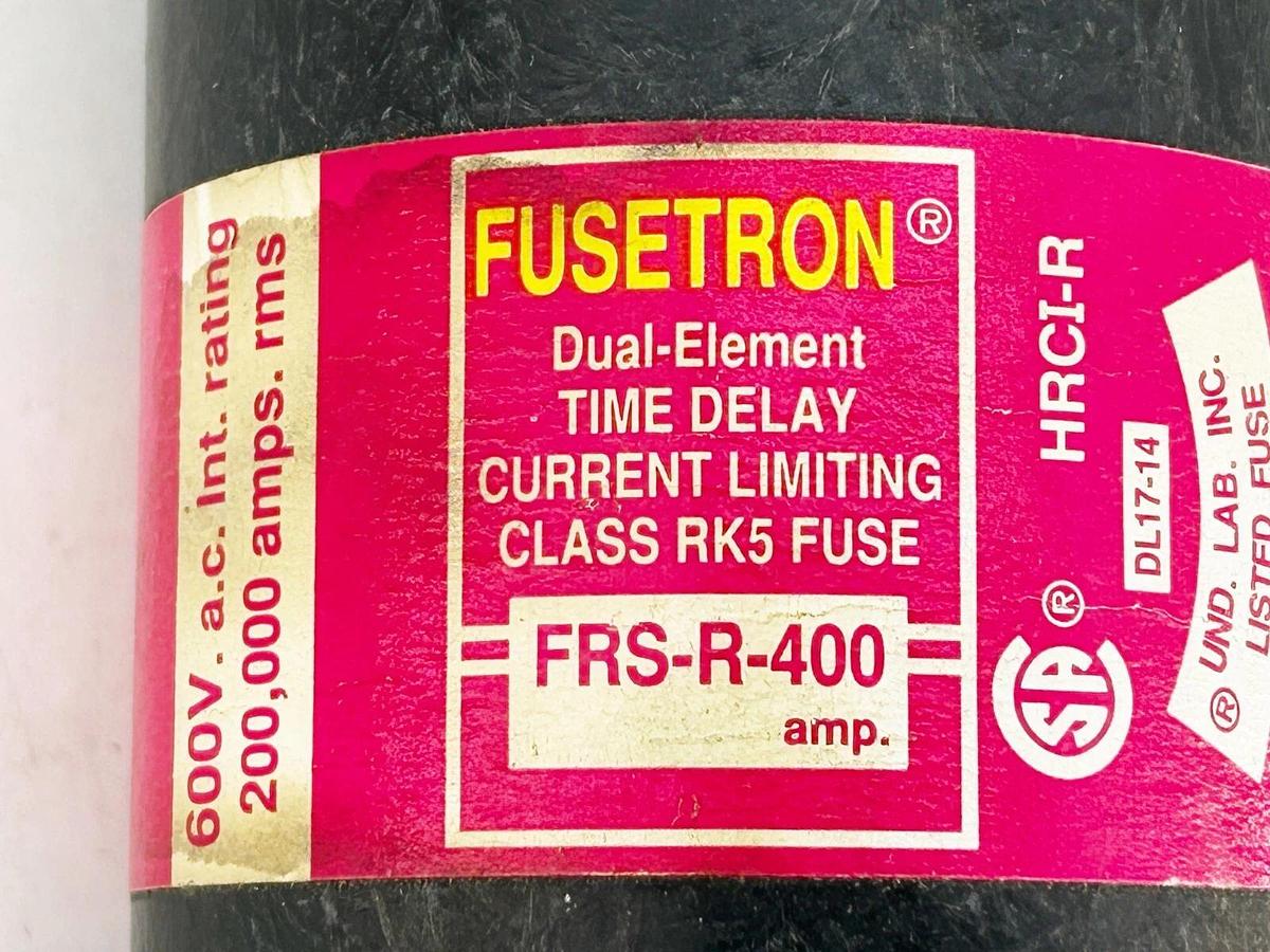 Used Bussmann FRS-R-400 Dual Element Time Delay Fuse 400A 600V Class RK5