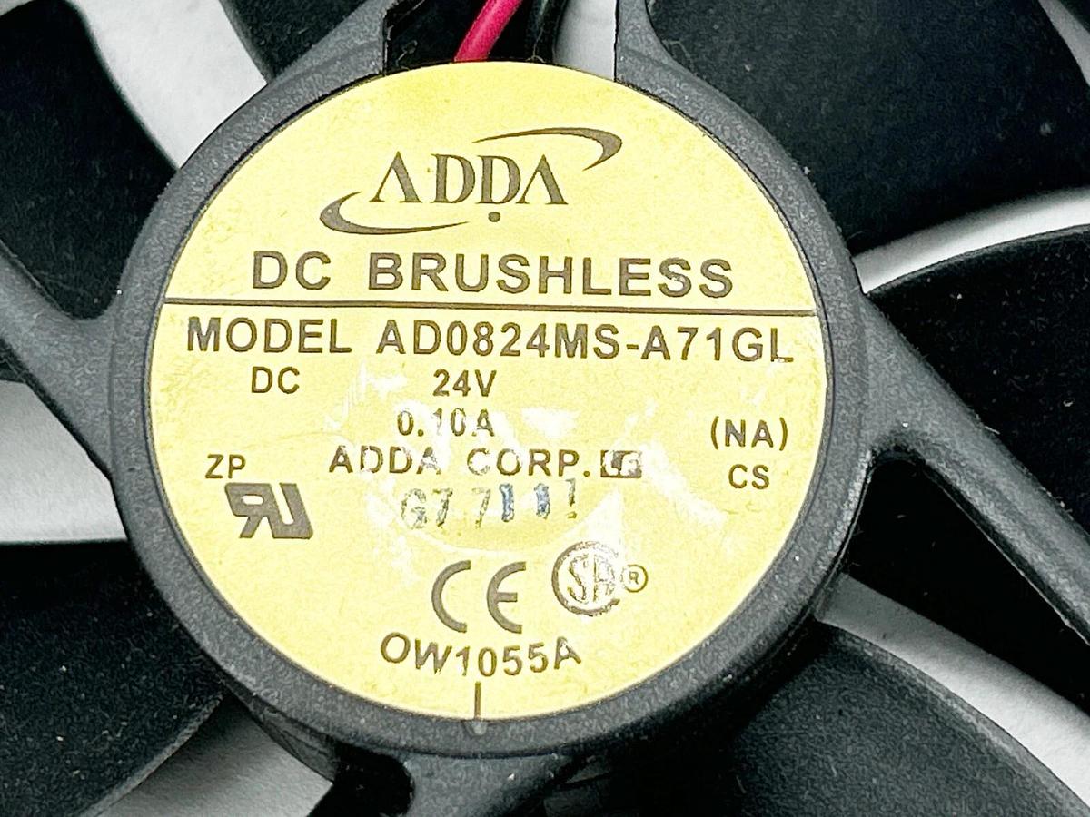 Used ADDA AD0824MS-A71GL DC Brushless Fan 24V 0.10A