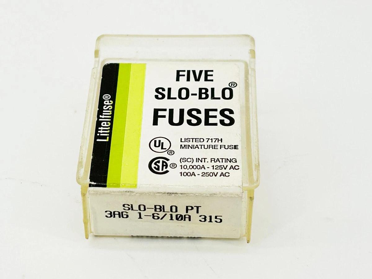 New lot of 10 Littelfuse 3AG 1-6/10A SLO_BLO Glass Fuse 1-6/10A
