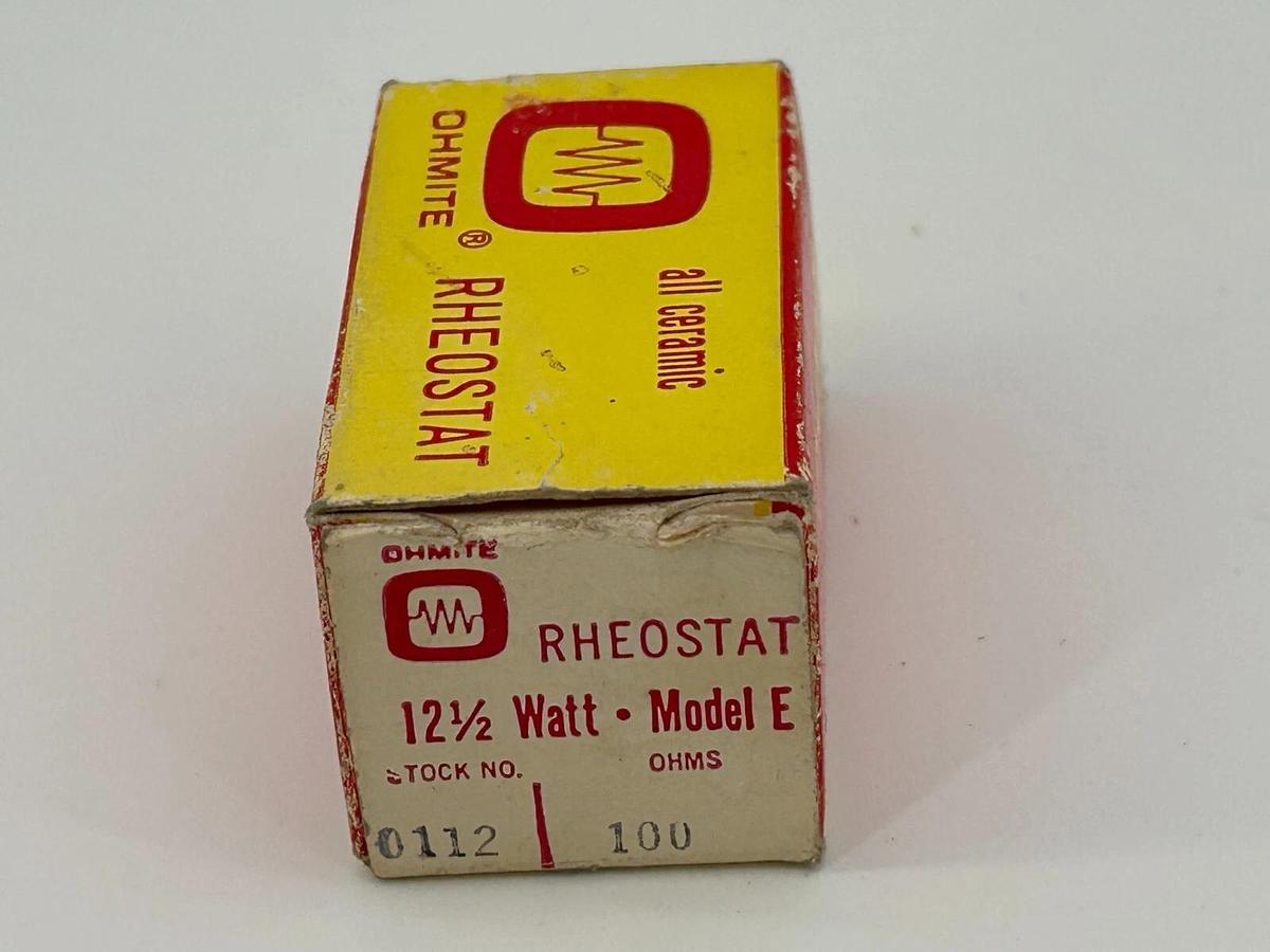 New Ohmite 0112 Model E Rheostat Wirewound Resistor 12-1/2W