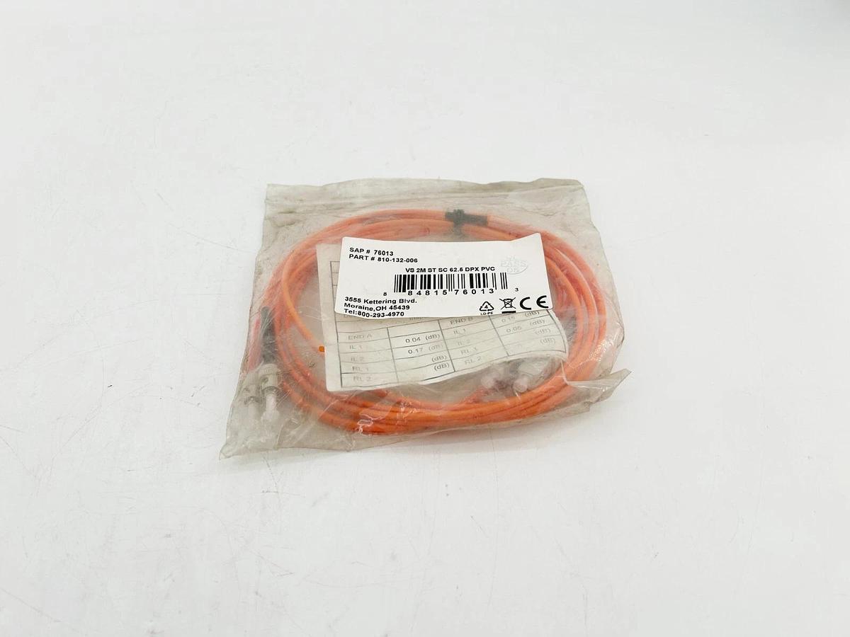 New Lot of 2 Legrand VS 2M ST SC 62.5 DPX PVC Fiber Optic Patch Cable 76013