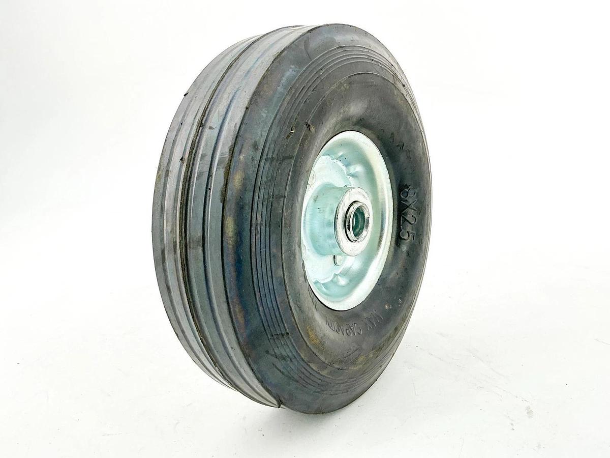 New P42427 Solid Rubber Tire With Steel Rim 8X25 300LBS - No Box